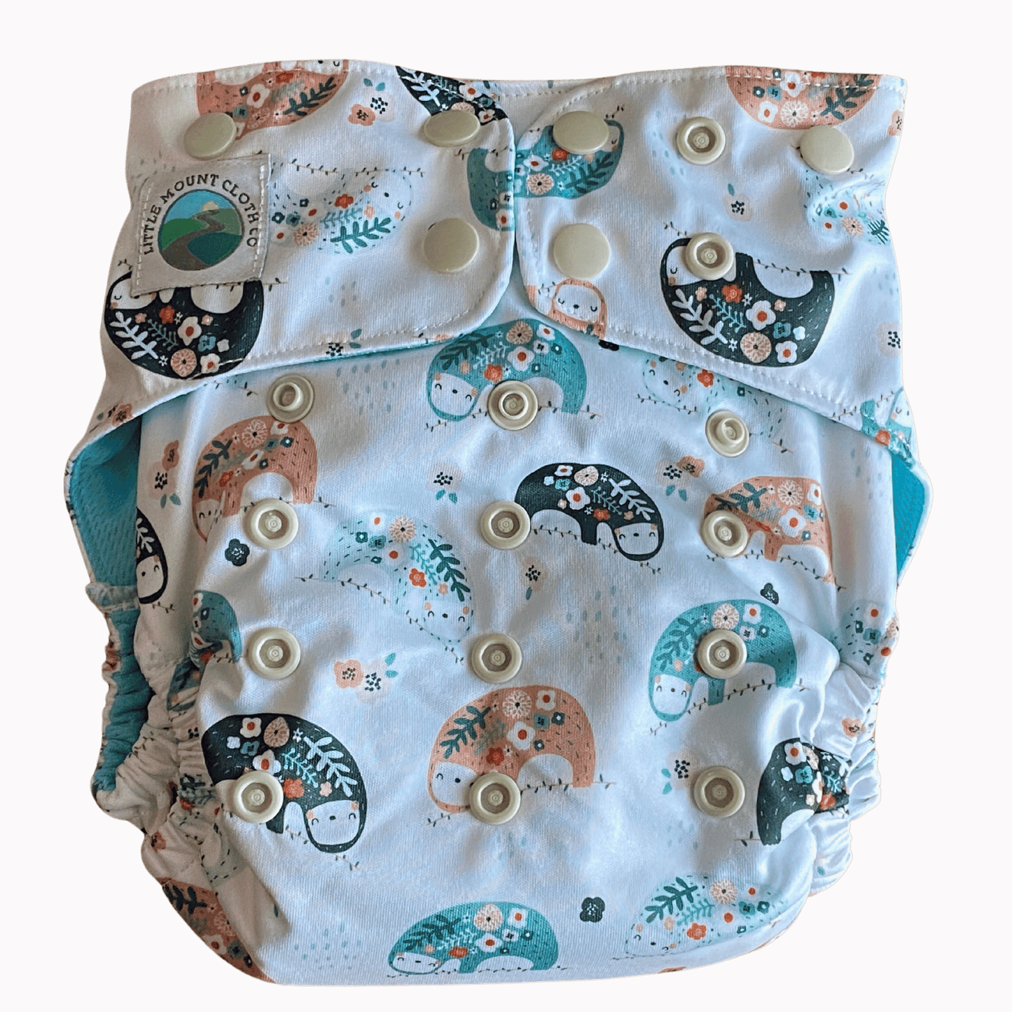 TODDLER (18-55lbs) 3D Gusset Pocket™ Cloth Diaper in SLOTHS