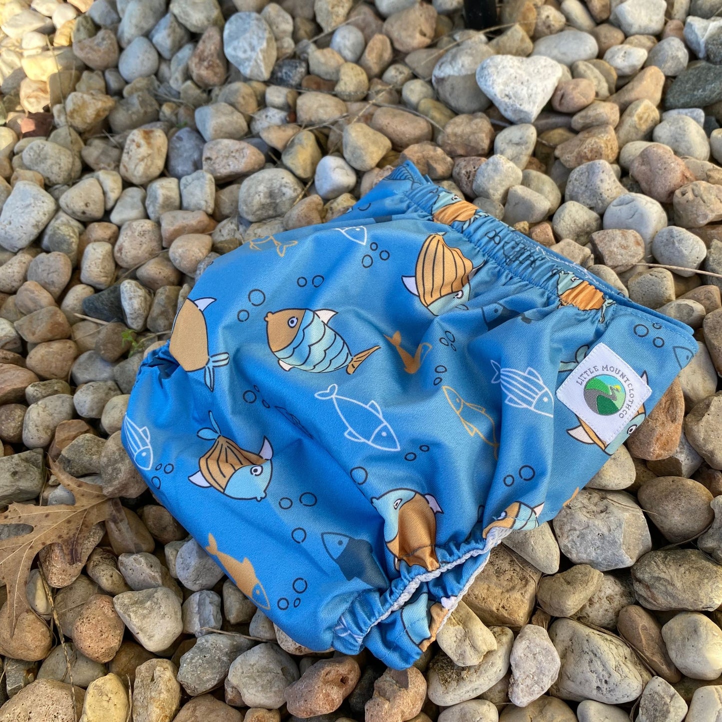 Toddler (18-55lbs) 3D Gusset Pocket™ Cloth Diaper in IN THE SEA