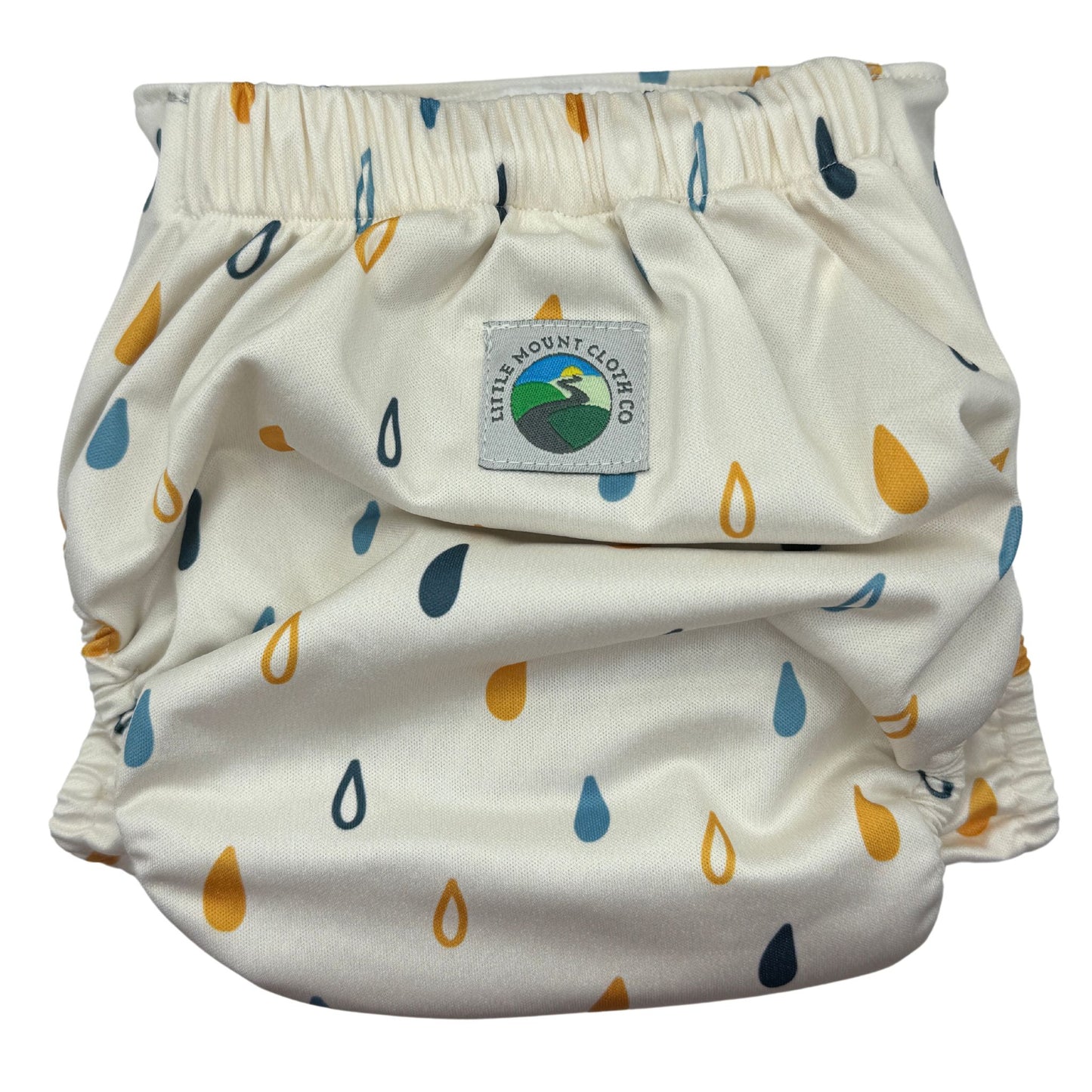 PETITE OS (8-35lbs) 3D Gusset Pocket™ Cloth Diaper in Rain Drops