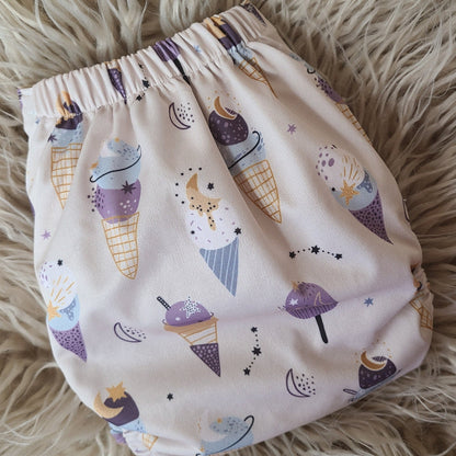 Toddler (18-55lbs) 3D Gusset Pocket™ Cloth Diaper in Stellar Scoops