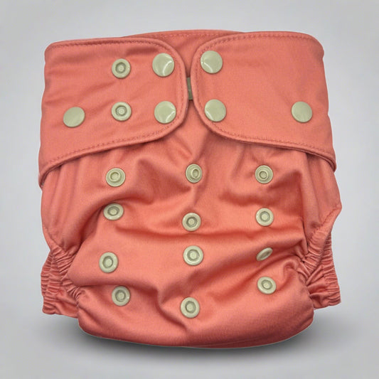 PETITE OS (8-35lbs) 3D Gusset Pocket™ Cloth Diaper in Blush