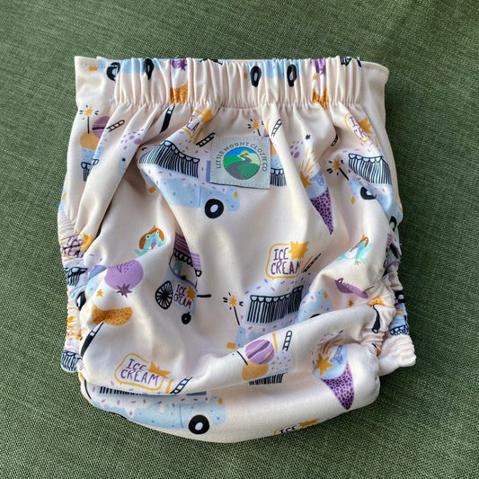 PETITE OS (8-35lbs) 3D Gusset Pocket™ Cloth Diaper in GELATOAD