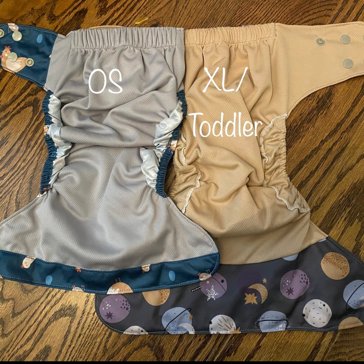 TODDLER (18-55lbs) 3D Gusset Pocket™ Cloth Diaper in Stellar Scoops